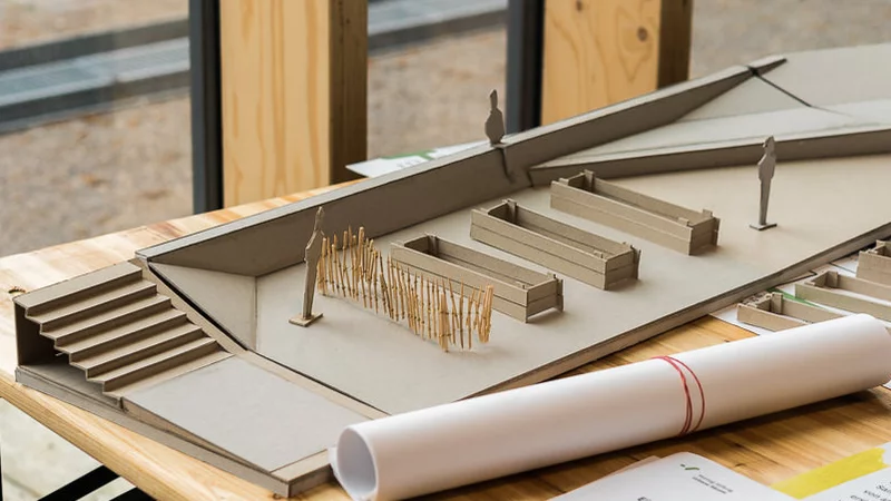 Projektmodell BOB-Campus auf einem Holztisch